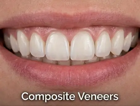 Composite Veneers Closeup View
