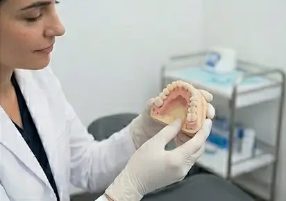 Temporary teeth placement