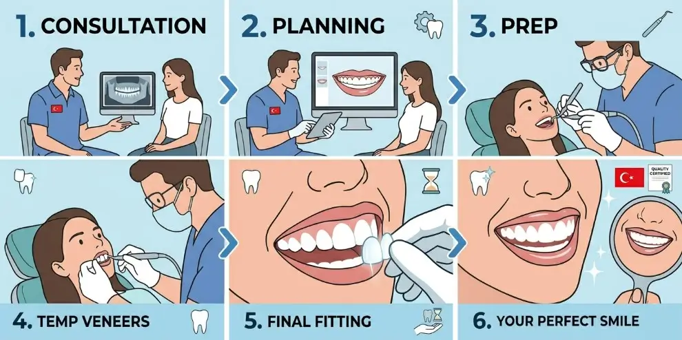 Veneer Procedure in Turkey Step by Step